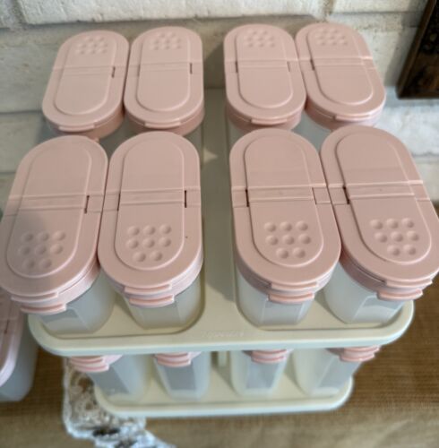 TUPPERWARE PINK Modular Mates Spice Carousel & 17 Shaker Containers Full Set - Picture 5 of 5