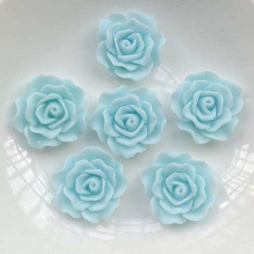 10pcs 23mm Flat Back Resin Cabochon Scrapbook 3D Resin rose Flowers DIY decor - Picture 20 of 22