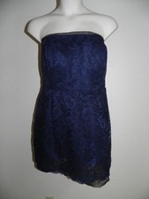 David's Bridal Dress Size 6 Strapless Marine Corded Lace NWT 149