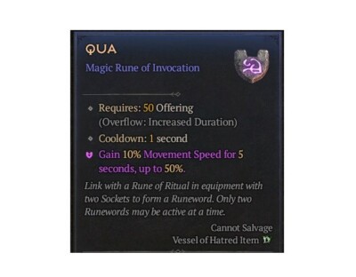 Diablo 4 IV Lord Of Hatred Season Eternal QUA Magic Rune Softcore Craft Item