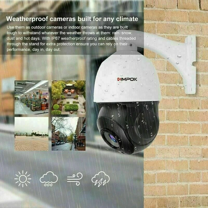 8MP 4K 30X Zoom PTZ Hikvision Compatible POE Security IP Camera IR 100m WDR - Image 3 of 4