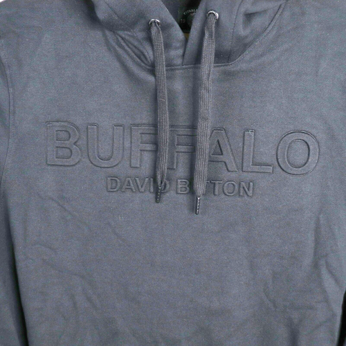 Buffalo David Bitton Hoodie Men's XL Black/Black Logo Sweatshirt Pocket Casual - Picture 2 of 8