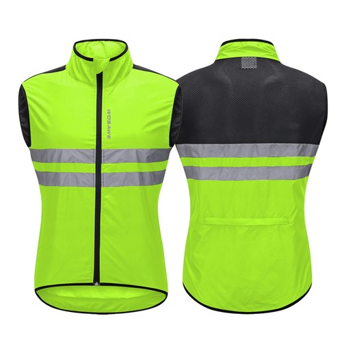 WOSAWE Cycling Vest Mens Reflective Gilet Breathable Waistcoat Running Hi-viz - Picture 8 of 11