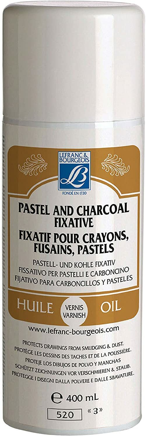 Lefranc Bourgeois 300226 Pastel and Charcoal Fixative 400 ml