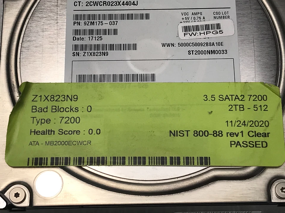 Hewlett Packard MB2000ECWCR 2TB 2000GB 3.5" SATA II Internal Hard Disk Drive HDD - Image 2 of 3