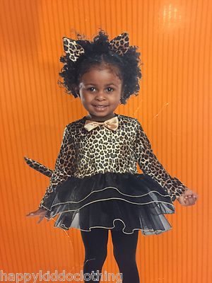 NEW KITTY PRINCESS COSTUME 18 24 mo 2-3 HALLOWEEN CAT DRESS LEOPARD costume