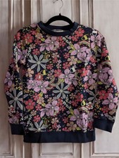 Champion  Kids' Navy Floral Crewneck Sweatshirt  Size M 10/12 