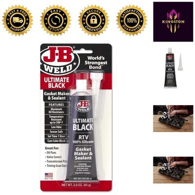 Reliable 3 oz RTV Silicone Sealant - Ultimate Black for Mechanical Applications