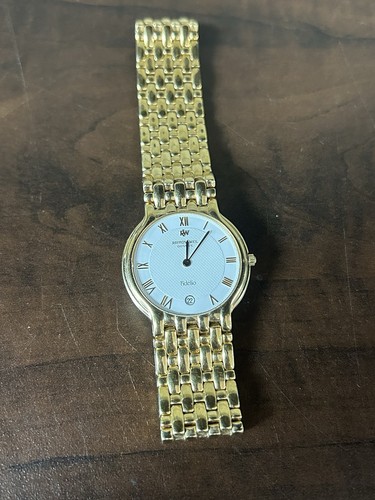 Mens Raymond Weil Fidelio Watch 32mm White Dial Gold Plated 4802 - Picture 5 of 6