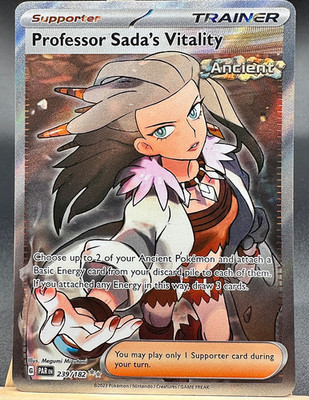Pokemon TCG Professor Sada's Vitality Full Art Card 239/182 Paradox Rift - NM