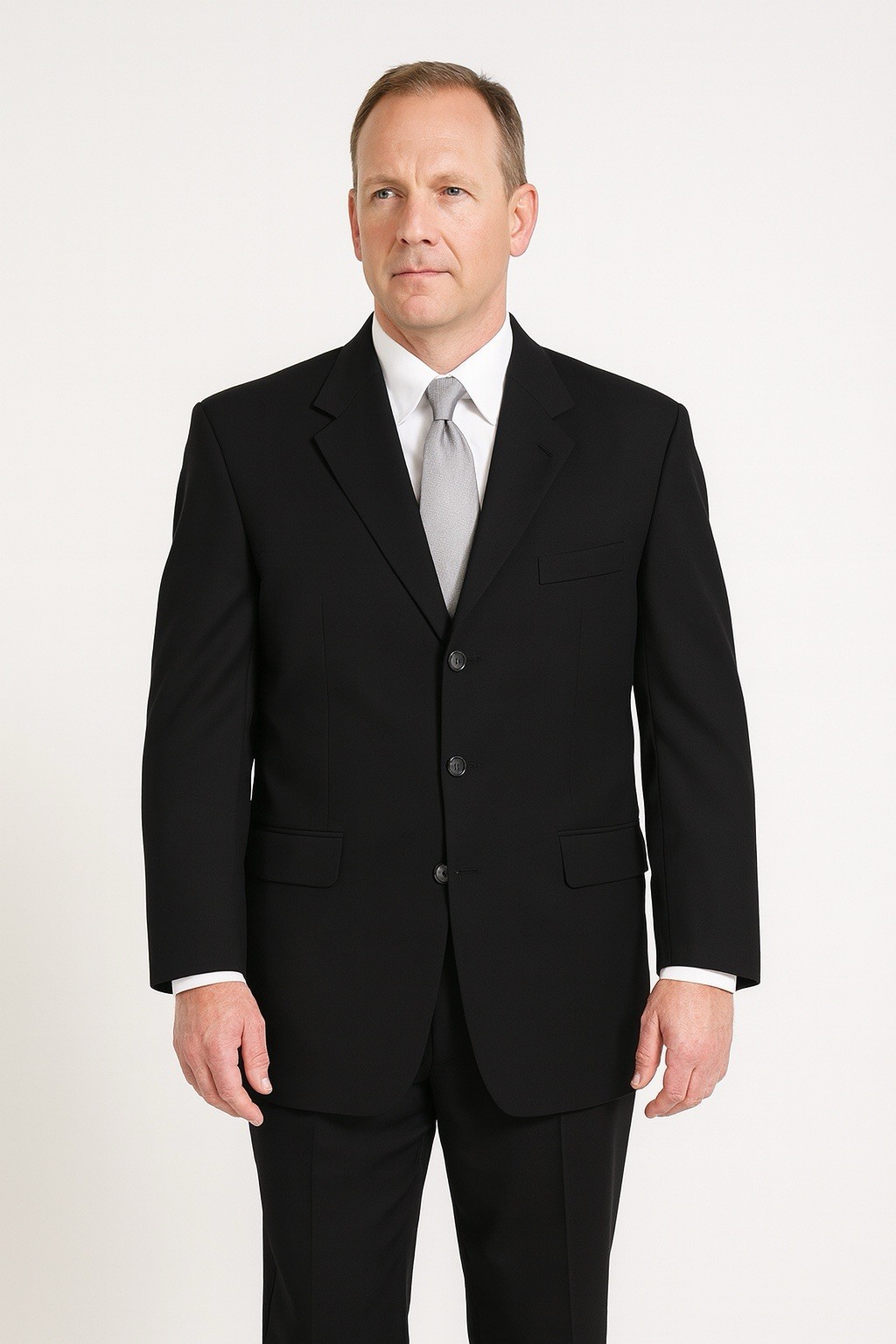 BLAZER JACKET Hugo Boss Sport Coat  Mens 40R 4 Button USA Made Wool Black VTG-image