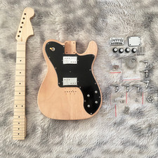 6 String DIY Electric Guitar Kit Mahogany Body Maple Fretboard CR Part