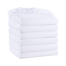 Arkwright Bulk Twin Fitted Sheets - Pack of 6 - Soft Brushed Microfiber Hypoa...