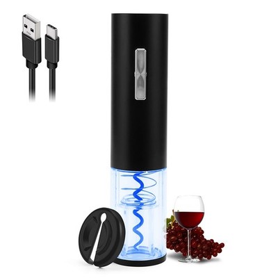 Electric Wine Opener, Rechargeable Automatic Wine Corkscrew Bottle Opener Wit...