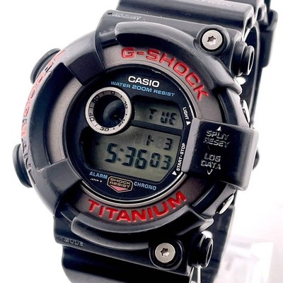 Casio G-Shock DW-8200-1A Frogman Titan Schwarz Digital Quarzuhr Herren