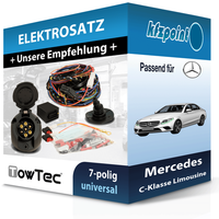Towtec E-Satz 7Polig Universell Passend für Mercedes C-Klasse Limousine
