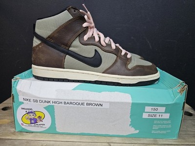 Size 11 - Nike Dunk SB Pro High Baroque Brown Good Condition With Original Box