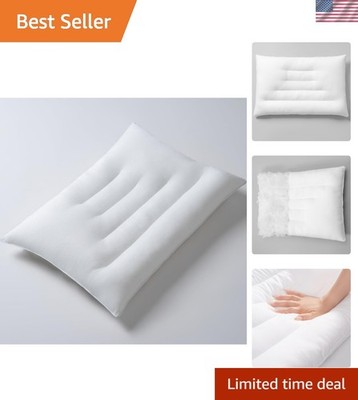 2.5 Inch Flat Bed Pillow - Slim Queen Size for Comfort, 1 Pack Down Alternative