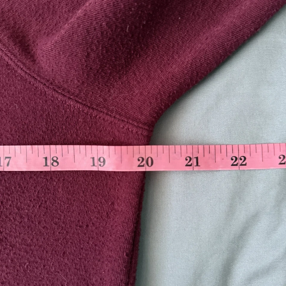 Volcom Men Hooded Sweater Red Long Sleeve Drawstring Pocket Pullover Logo Sz XS - Image 4 of 4