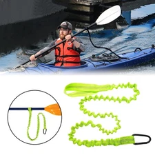 Kayak Paddle Leash Stretchable Strap Lanyard Rope for Boating Fishing Pole Rod