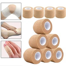 Self Adherent Cohesive Wrap Bandages 2” 5 Yds Sports Athletic Tape 12 /6 ROLL