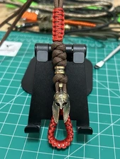 Tactical Paracord Breakaway Neck Lanyards  Spartan Helmet Bead EDC