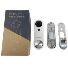 SimpliSafe Wired Wi-Fi video Doorbell Pro 1080p HD Smart security Camera White