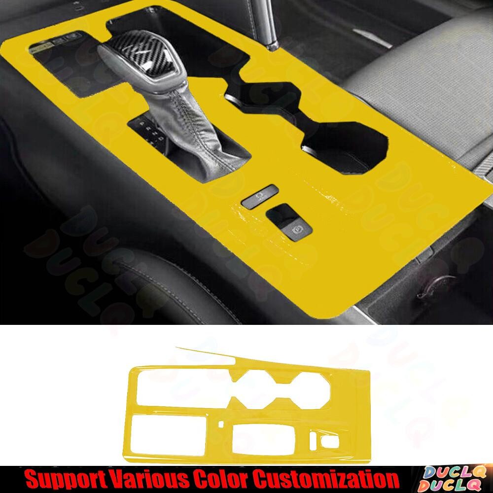 Car Middle Console Gear Shift Cover Trim For Toyota Camry 2024-25 Bright Yellow