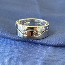 Georg Jensen Fusion 2-piece Ring - 18k White Gold with Diamonds