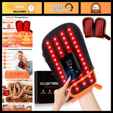 Red Light Therapy Gloves for Hands - 100 LEDs, Dual Wavelength 660nm  850nm, Wi