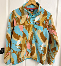 Patagonia Synchilla Snap T-Fleece Pullover Feather Dance Sweater Women's M