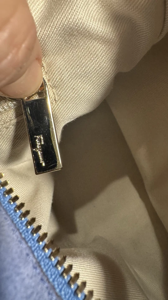 Bolso de mano Salvatore Ferragamo de cuero azul Foto 3 de 4