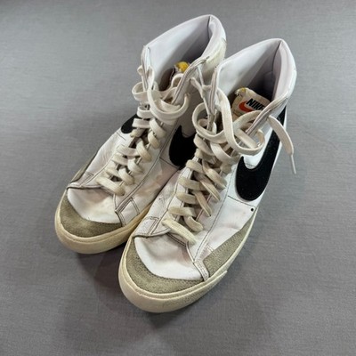 Nike Blazer Mid 77 Vintage Mens Size 10 White Black Good High Top Sneakers