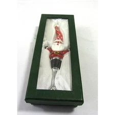 LSARTS Plantation Bottle Stopper Santa in Hat Wine Cork Holiday Festive Drink