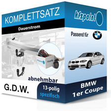 Für BMW 1er Coupe 07- G.D.W. Anhängerkupplung abnehmbar + 13polig E-Satz AHK