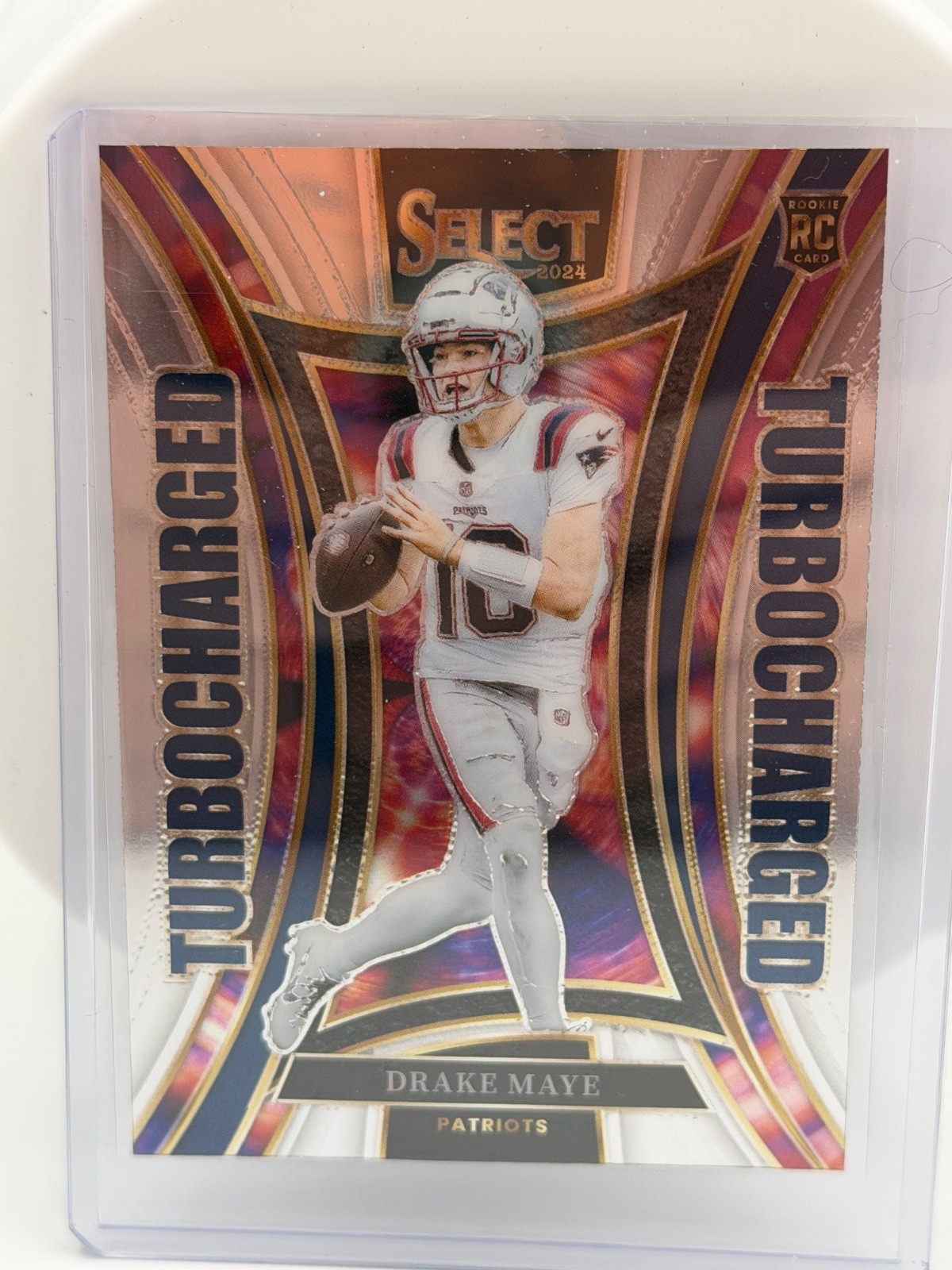2024 Panini Select - Turbocharged Drake Maye #24 Silver Prizm (RC)
