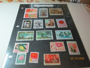 34 VIETNAM LIGHTLY USED STAMPS.