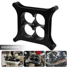 1 Inch T6 Aluminum 4150 Cnc Machined Carburetor Spacer Square Bore 4 Port Black