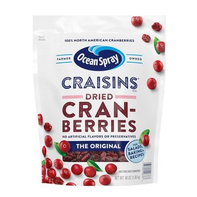 Ocean Spray Craisins Dried Cranberries Original 48 Ounce