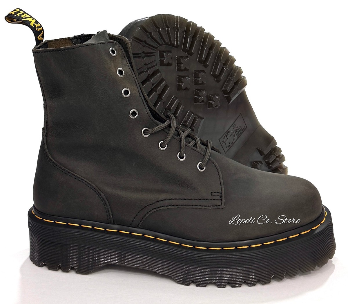 Used dark brown leather boots Doc Martens Vintage Dr Martens Dark Brown Leather Boots - Women main image 3