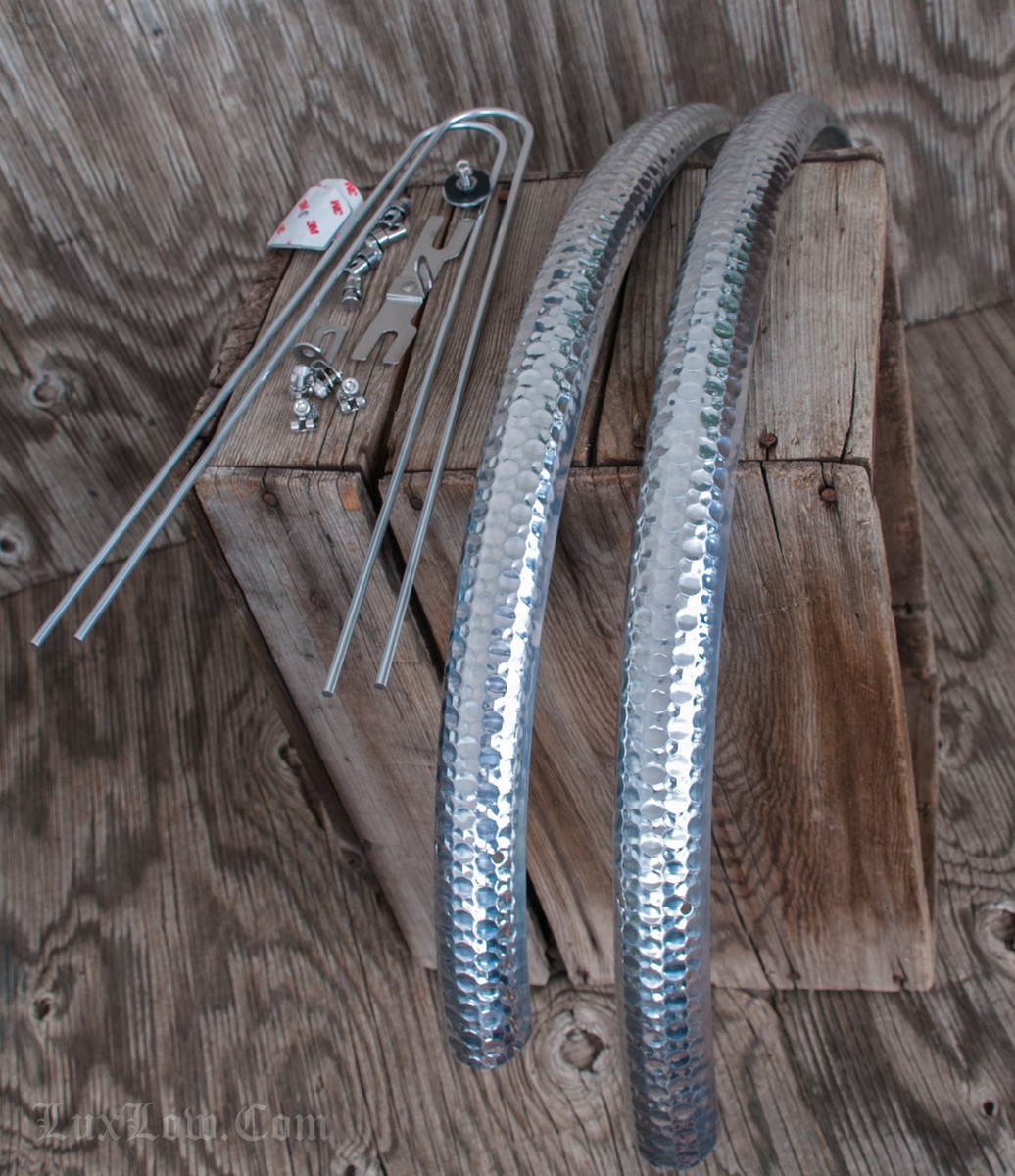 GARDES BOUE ACIER CHROME ANCIEN VELO RANDONNEUR BICYCLE