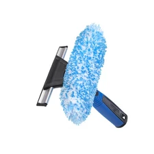 2-in-1 Window Squeegee and Scrubber Tool for Home and Commercial Cleaning