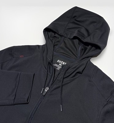 RHONE Spar Full Zip Performance Hoodie Mens L Long Sleeve Pockets Stretch 100535