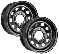 eCustomrim 2-Pack Trailer Rim Wheel 15 Inch 15X6 Black Modular 6 Lug