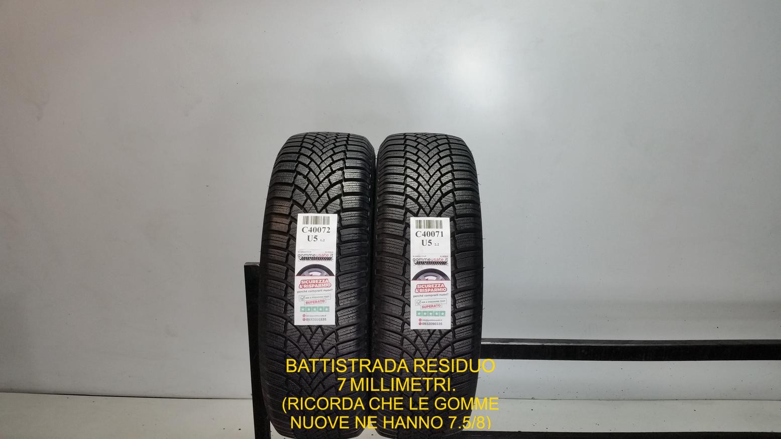 GOMME USATE TERMICHE 205/65R16 95H BRIDGESTONE BLIZZAK LM005 PNEUMATICI C40072