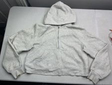 Lululemon Scuba Oversized Half-Zip Hoodie Heathered Core Ultra Light Grey M/L