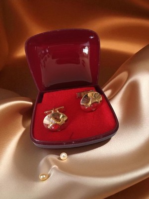 Boutons De Manchette Plaqués Or - Neufs En Stock - Coffret - Bijou Vintage Homme