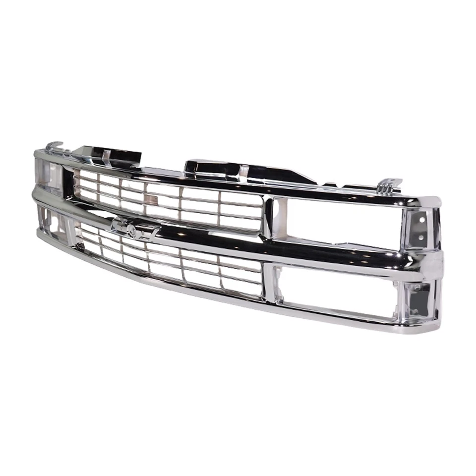 Grille Assembly Chrome For 1994-1999 Chevrolet C1500 K1500 1995-1999 Tahoe - Image 3 of 4