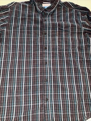 Columbia Shirt Men's 2XL Cotton Multicolor Plaid Long Sleeve Button Down - Image 1 of 4