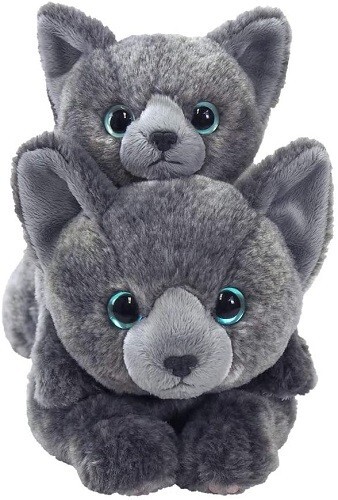 Sun Lemon Knee Cat Russian Blue Parent And Child Set Plush Toy